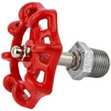 Volante rojo sobre medio niple alargado, 72 mm, racor de hierro fundido galvanizado