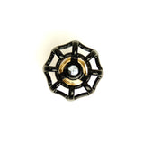 Pomo tirador de puerta con volante válvula estilo steampunk negro