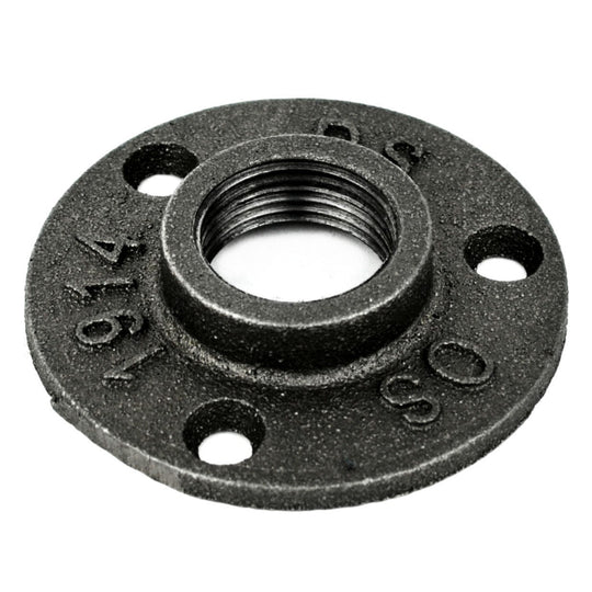 Brida piso de hierro fundido negro de 3/4''