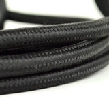 Cable eléctrico textil negro - cable textil para lámpara estilo industrial