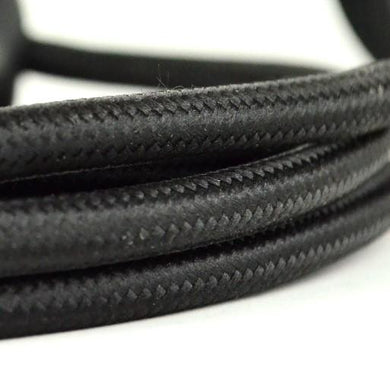 Cable electrico textil negro
