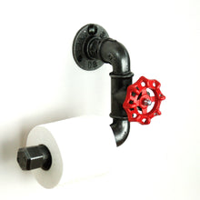 Dispensador de papel higiénico estilo válvula roja | Modelo 3, gran volante - fundido.