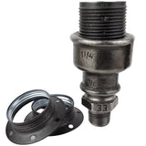 kit lampe 1/2'' noir mat mâle pour lampe plomberie