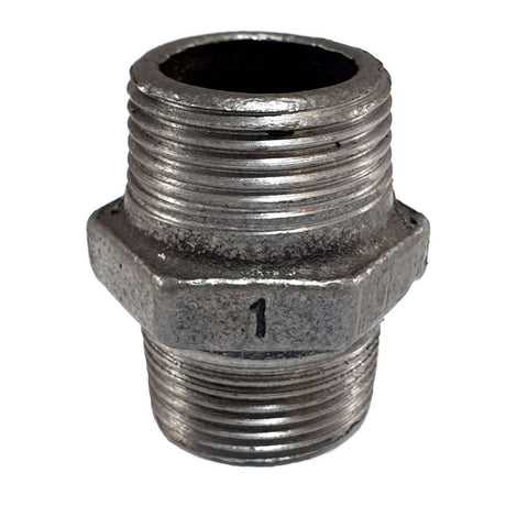 Niple Derecha/Izquierda MM rosca negro 1" Ø34 rosca sobre roscas 