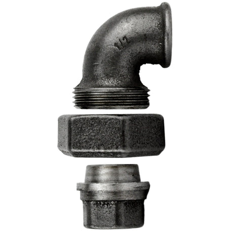 Codo Unión H/H hierro fundido negro