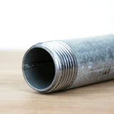 Tubo sanitario roscado a medida en acero galvanizado 26x34mm