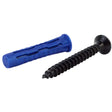 tornillo para madera con taco 40mm negro